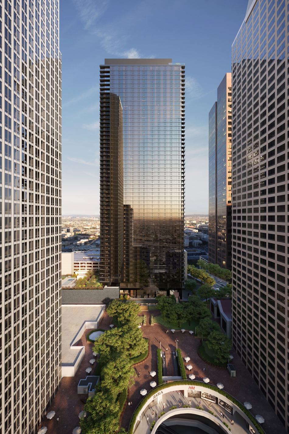 Brookfield's big apartment tower tops out in Downtown Los Angeles